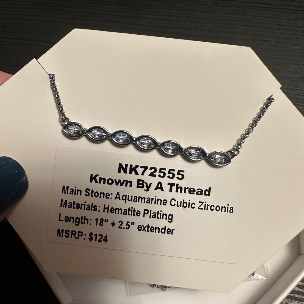 NWT BP Known By A Thread Hematite Necklace